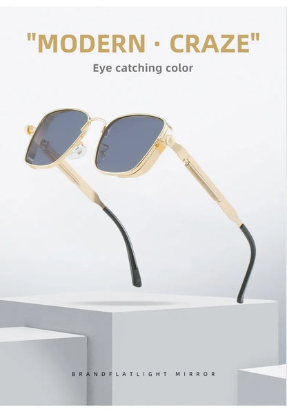 High-End Polarized Sunglasses for Men - UV Protection Metal Punk Fashion - ZOOMNSTORE