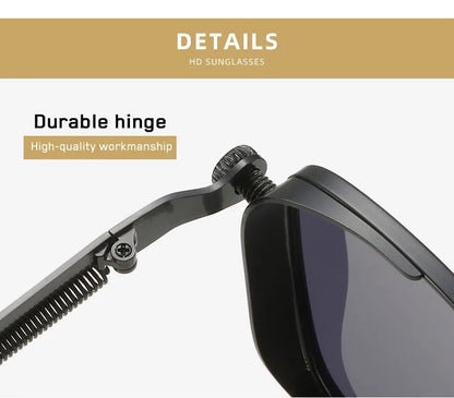 High-End Polarized Sunglasses for Men - UV Protection Metal Punk Fashion - ZOOMNSTORE