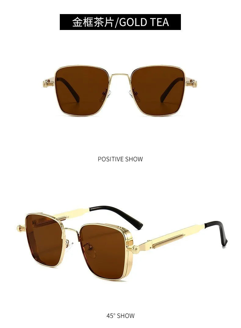 High-End Polarized Sunglasses for Men - UV Protection Metal Punk Fashion - ZOOMNSTORE
