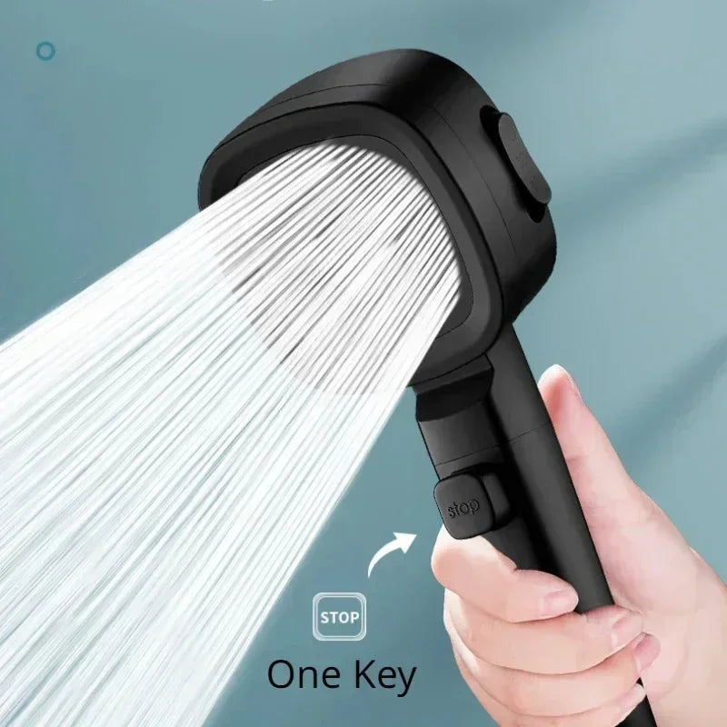 High Pressure Shower Head - Adjustable 3 Mode Water Saving Massage Sprayer - ZOOMNSTORE