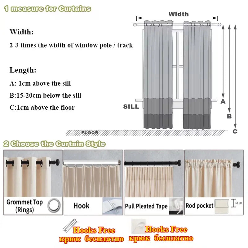High-Quality White Tulle Curtains - Sheer Chiffon Drapes for Living Room and Bedroom Decor - ZOOMNSTORE