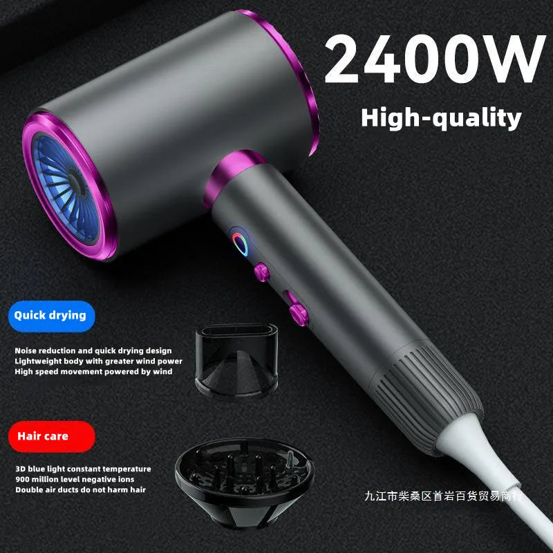 High Speed Hair Dryer – Blue Light Ion, Infrared Heating, 3-Speed Temperature, EU Plug - ZOOMNSTORE