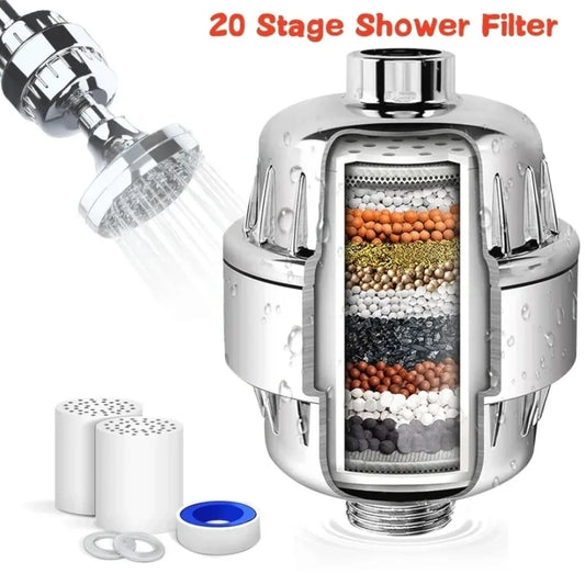 High-Stage Water Filter - Removes Chlorine Fluoride Heavy Metals for Shower Purifier - ZOOMNSTORE