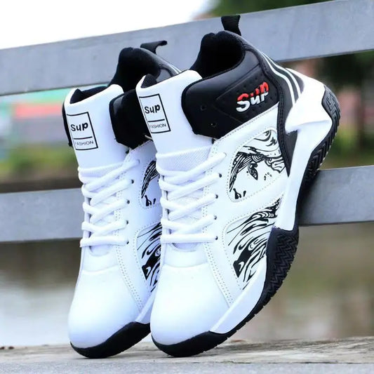 High Top Mens Basketball Sneakers - Anti-Slip Luxury Casual Running Shoes - ZOOMNSTORE