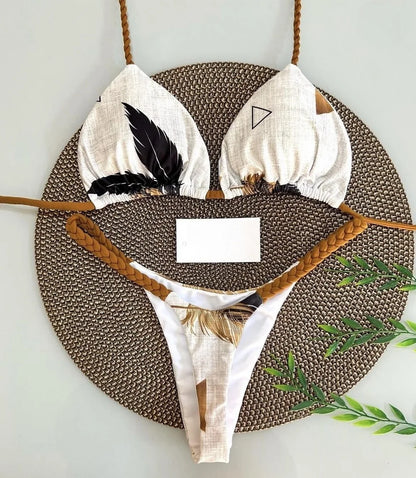 High Waist Bikini - Sexy Thong Two Piece Set Zebra Print Brazilian Swimwear Women - ZOOMNSTORE