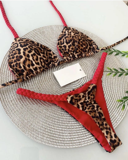 High Waist Bikini - Sexy Thong Two Piece Set Zebra Print Brazilian Swimwear Women - ZOOMNSTORE