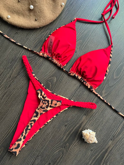 High Waist Bikini - Sexy Thong Two Piece Set Zebra Print Brazilian Swimwear Women - ZOOMNSTORE