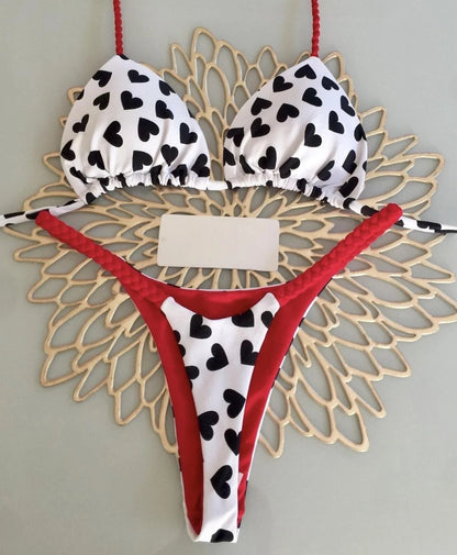 High Waist Bikini - Sexy Thong Two Piece Set Zebra Print Brazilian Swimwear Women - ZOOMNSTORE
