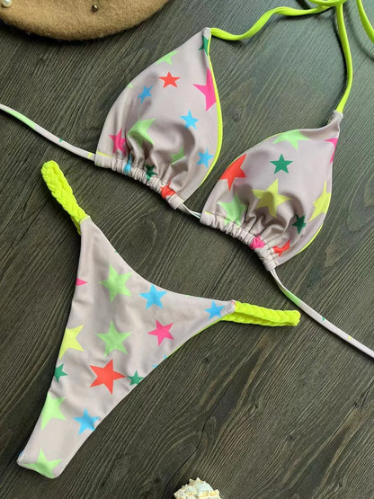 High Waist Bikini - Sexy Thong Two Piece Set Zebra Print Brazilian Swimwear Women - ZOOMNSTORE
