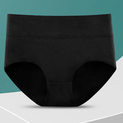 High Waist Cotton Panties - Plus Size Body Slimming Briefs With Stretchy Waistband - ZOOMNSTORE
