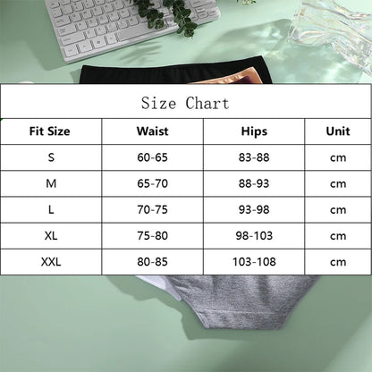 High Waist Cotton Panties - Seamless Breathable Women's Briefs Plus Size Set - ZOOMNSTORE