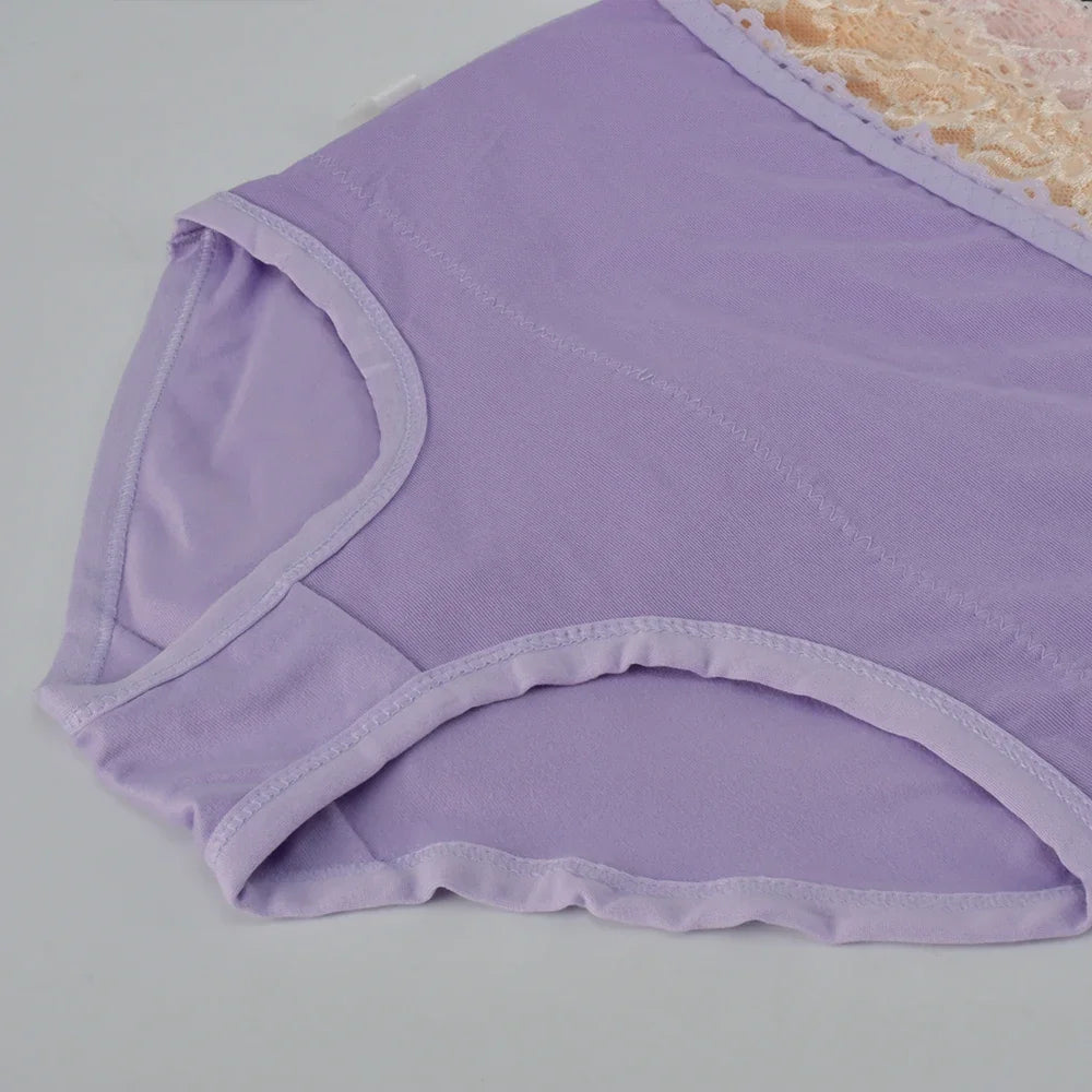 High Waist Cotton Panties - Women's Breathable Cotton Briefs With Slimming Fit - ZOOMNSTORE