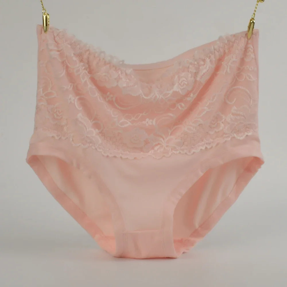 High Waist Cotton Panties - Women's Breathable Cotton Briefs With Slimming Fit - ZOOMNSTORE