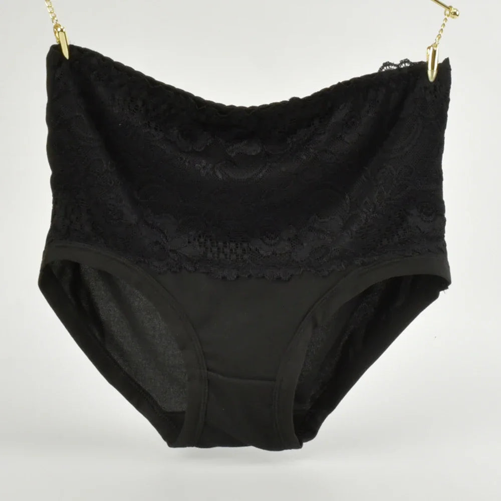 High Waist Cotton Panties - Women's Breathable Cotton Briefs With Slimming Fit - ZOOMNSTORE