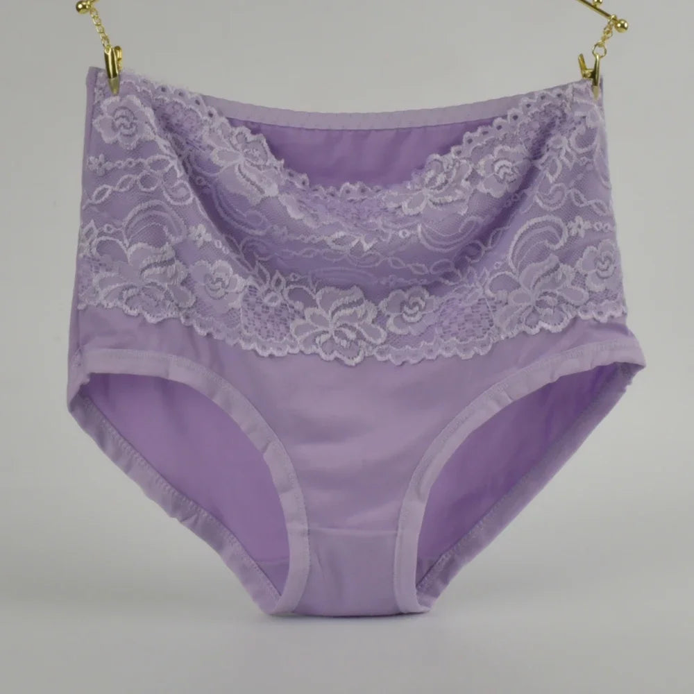 High Waist Cotton Panties - Women's Breathable Cotton Briefs With Slimming Fit - ZOOMNSTORE