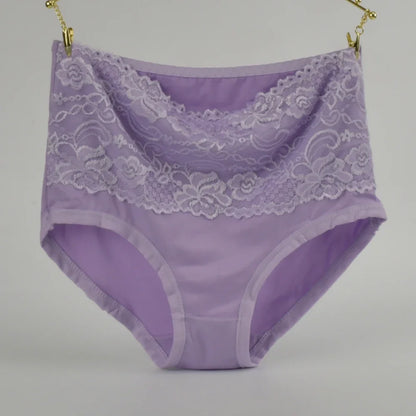 High Waist Cotton Panties - Women's Breathable Cotton Briefs With Slimming Fit - ZOOMNSTORE