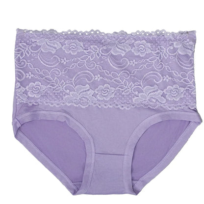 High Waist Cotton Panties - Women's Breathable Cotton Briefs With Slimming Fit - ZOOMNSTORE