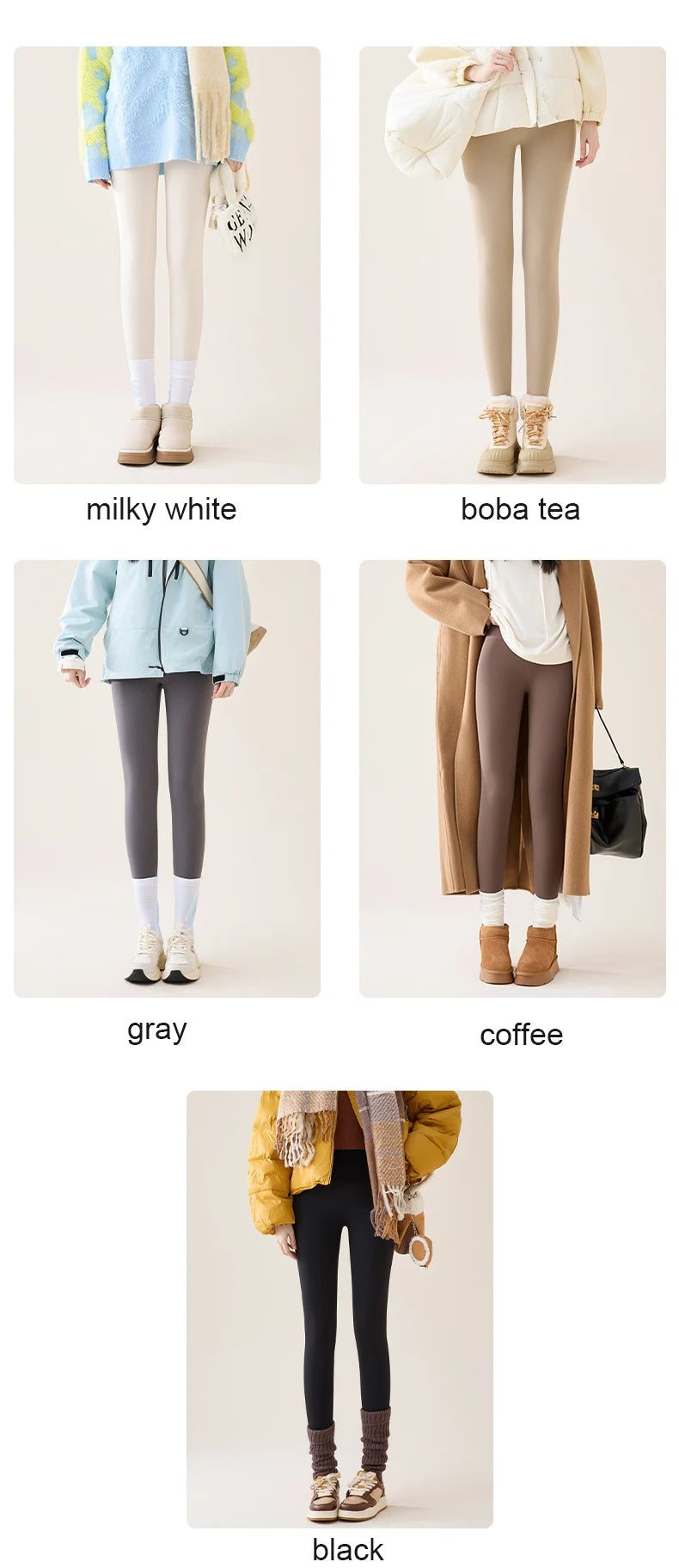 High Waist Fleece Leggings – Seamless Elastic Thermal Leggings Women Warm Winter Tights - ZOOMNSTORE