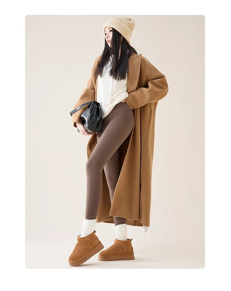 High Waist Fleece Leggings – Seamless Elastic Thermal Leggings Women Warm Winter Tights - ZOOMNSTORE