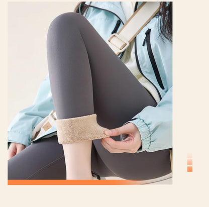 High Waist Fleece Leggings – Seamless Elastic Thermal Leggings Women Warm Winter Tights - ZOOMNSTORE