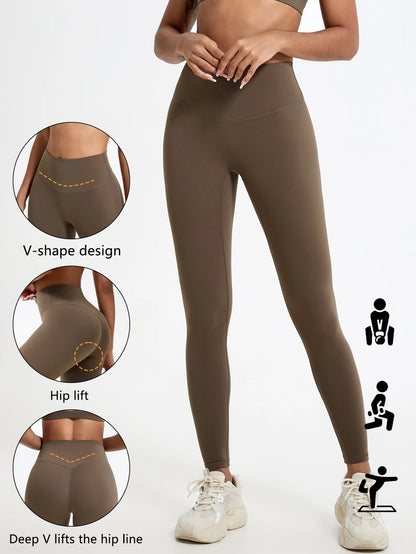 High Waist Quick-Dry Yoga Leggings - Super Soft Womens Workout Tights - ZOOMNSTORE
