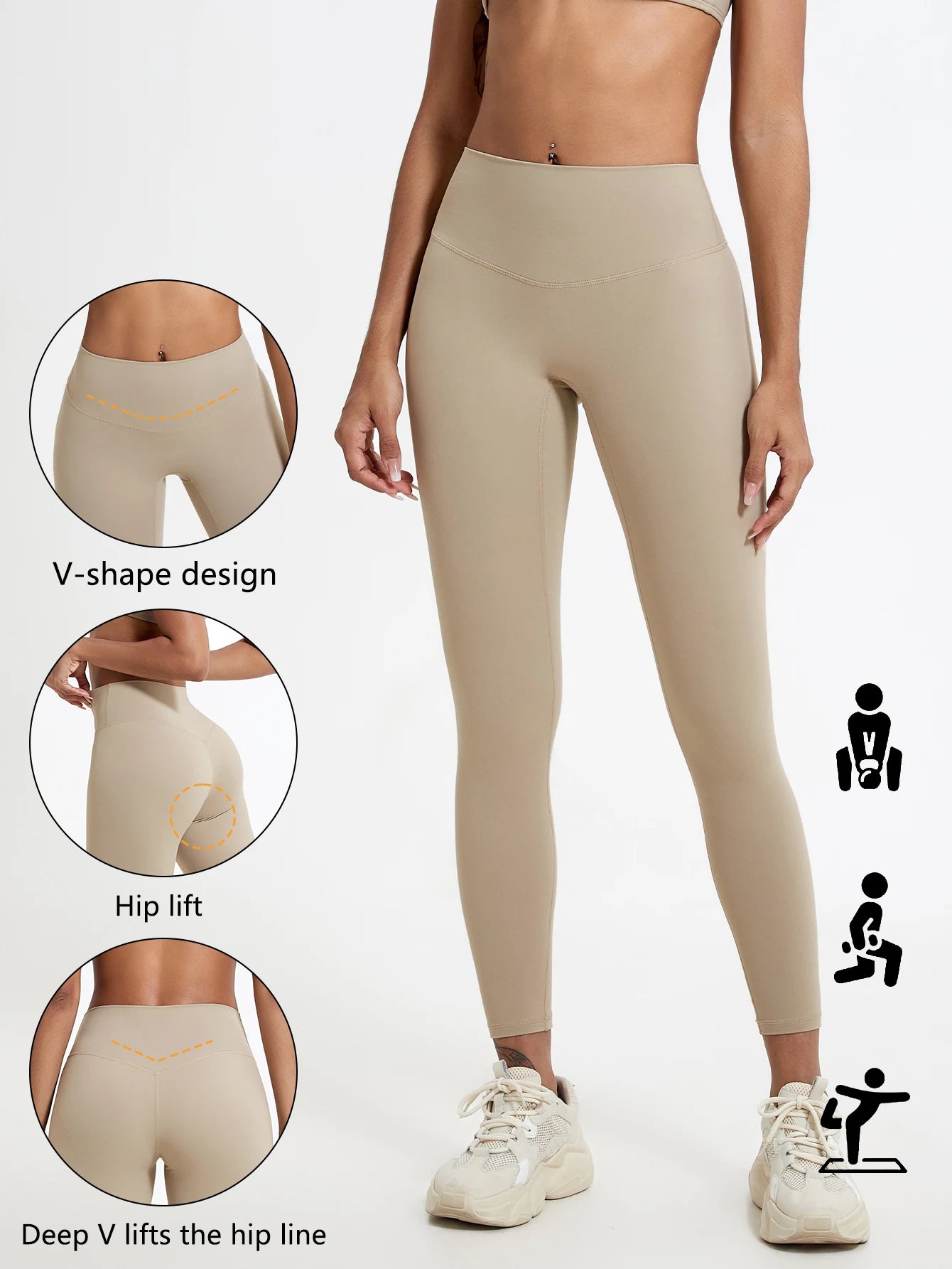High Waist Quick-Dry Yoga Leggings - Super Soft Womens Workout Tights - ZOOMNSTORE