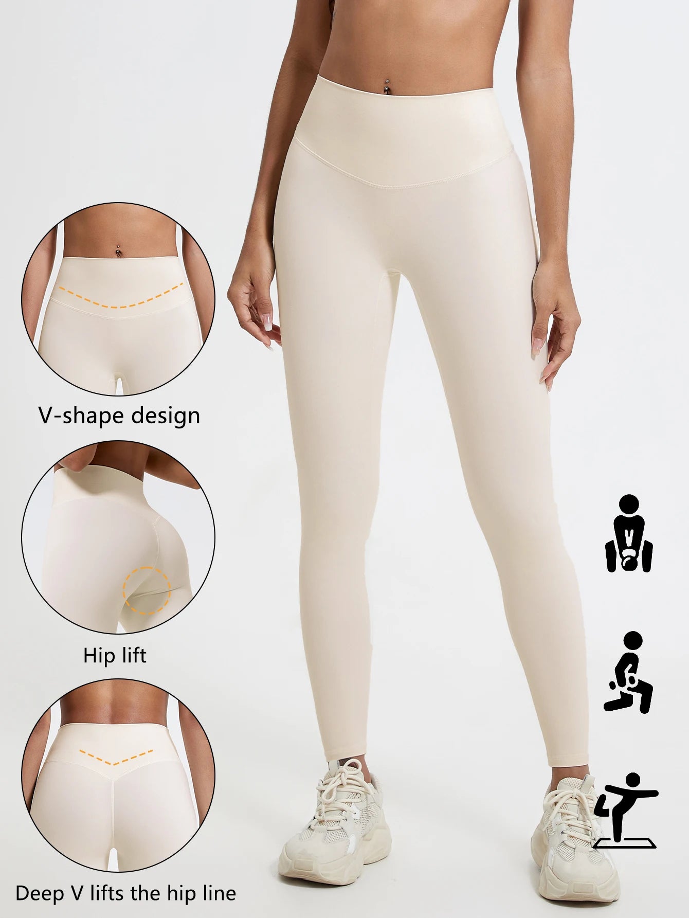 High Waist Quick-Dry Yoga Leggings - Super Soft Womens Workout Tights - ZOOMNSTORE