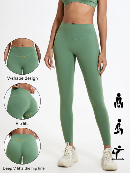 High Waist Quick-Dry Yoga Leggings - Super Soft Womens Workout Tights - ZOOMNSTORE