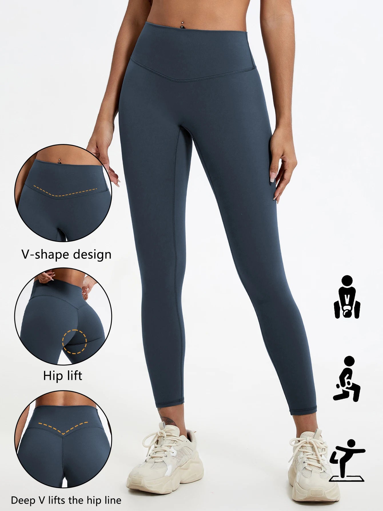 High Waist Quick-Dry Yoga Leggings - Super Soft Womens Workout Tights - ZOOMNSTORE