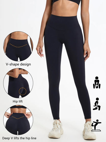 High Waist Quick-Dry Yoga Leggings - Super Soft Womens Workout Tights - ZOOMNSTORE