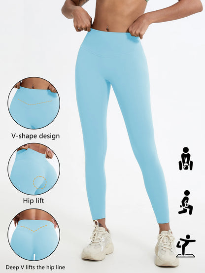 High Waist Quick-Dry Yoga Leggings - Super Soft Womens Workout Tights - ZOOMNSTORE
