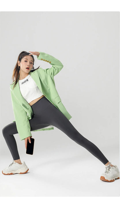 High Waist Leggings - Seamless Fleece Velvet Women's Fitness Pants, Warm & Slim - ZOOMNSTORE