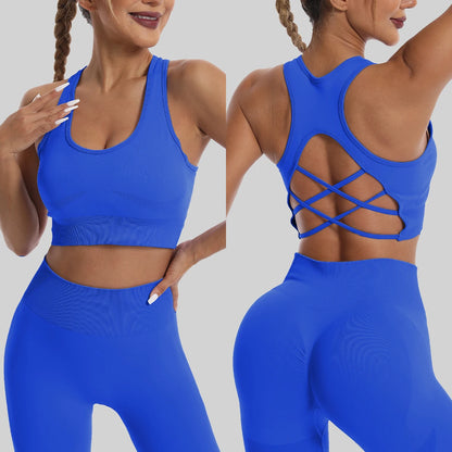 High Waist Leggings Set - Womens Yoga Tracksuit with Sports Bra - ZOOMNSTORE