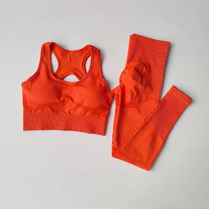 High Waist Leggings Set - Womens Yoga Tracksuit with Sports Bra - ZOOMNSTORE