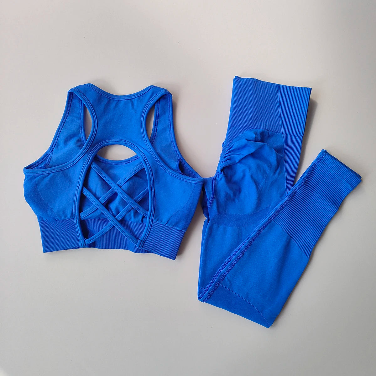 High Waist Leggings Set - Womens Yoga Tracksuit with Sports Bra - ZOOMNSTORE