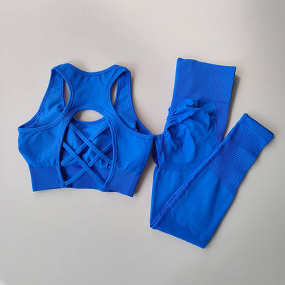 High Waist Leggings Set - Womens Yoga Tracksuit with Sports Bra - ZOOMNSTORE