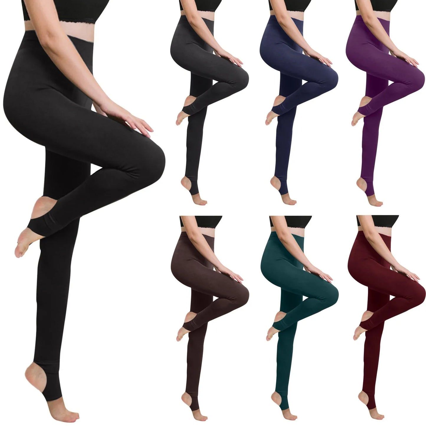 High Waist Leggings – Women's Seamless Fleece Winter Warm Knee-Length Pants - ZOOMNSTORE