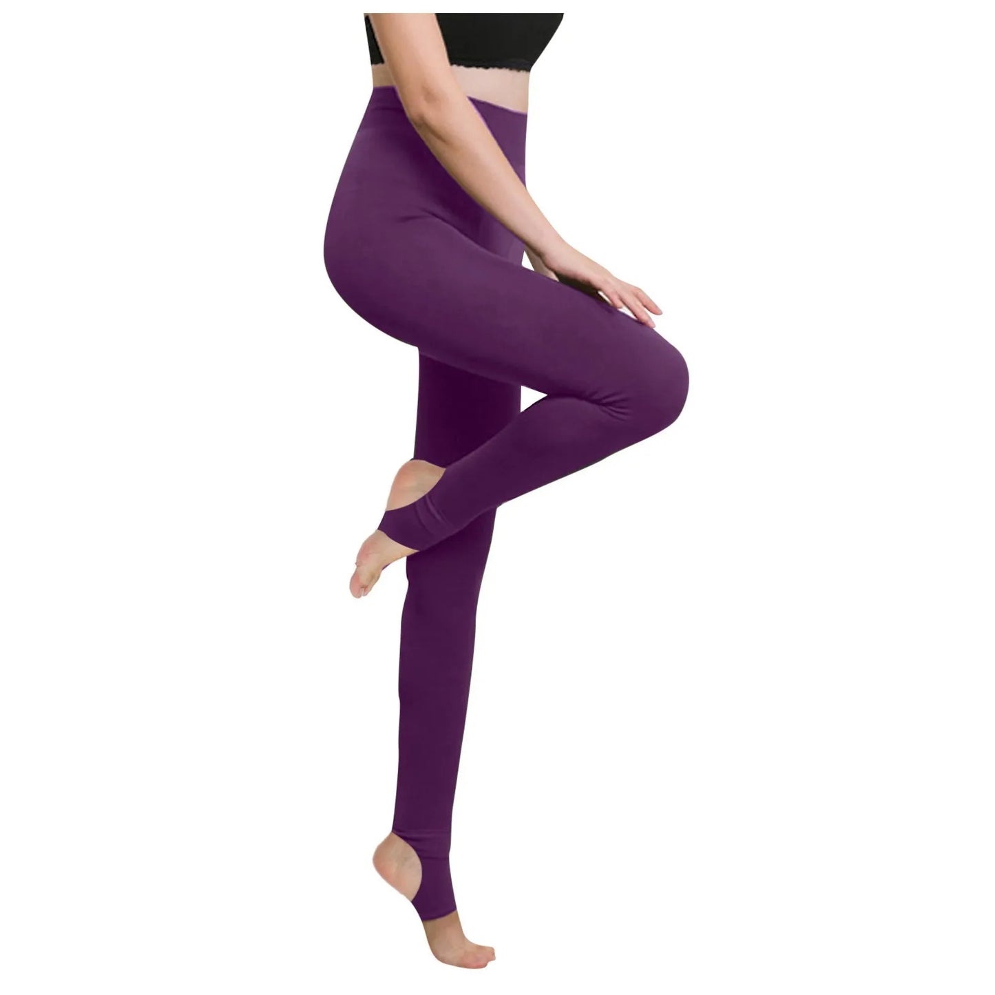 High Waist Leggings – Women's Seamless Fleece Winter Warm Knee-Length Pants - ZOOMNSTORE