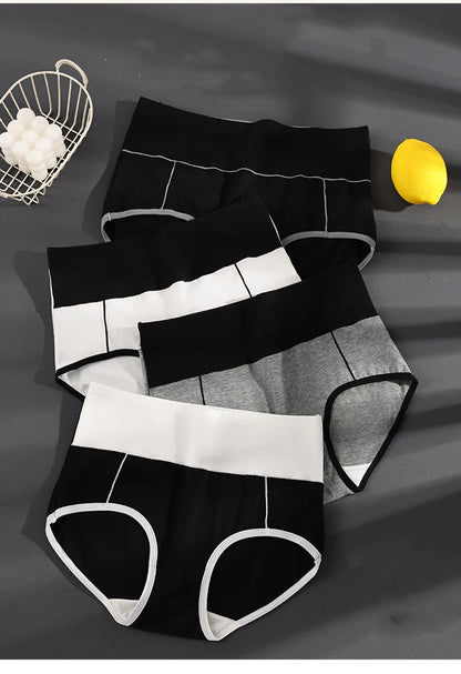 High Waist Panties - 4 Pack Cotton Women's Breathable Plus Size Briefs - ZOOMNSTORE
