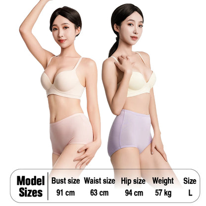 High Waist Panties - Breathable Cotton Briefs | Plus Size Seamless Underwear XL-6XL - ZOOMNSTORE