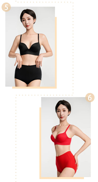 High Waist Panties - Breathable Cotton Briefs | Plus Size Seamless Underwear XL-6XL - ZOOMNSTORE
