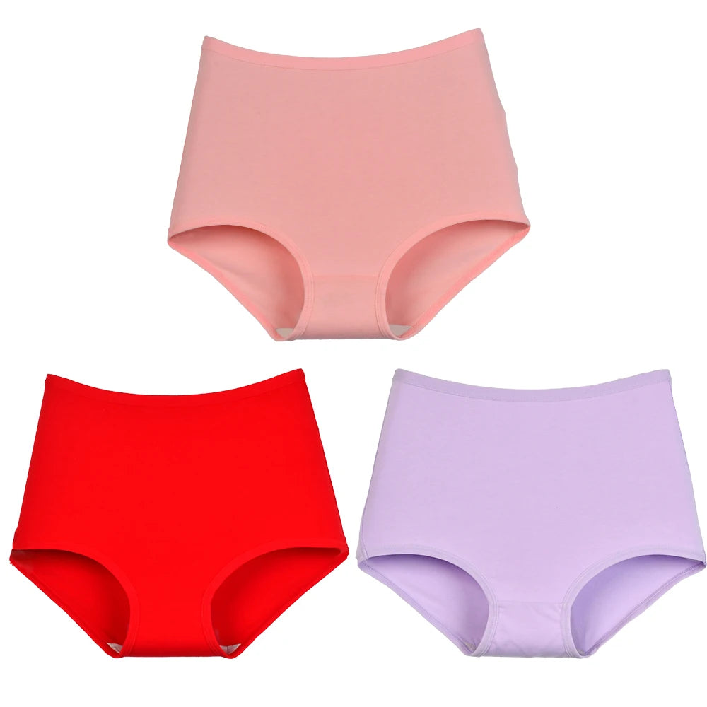 High Waist Panties - Breathable Cotton Briefs | Plus Size Seamless Underwear XL-6XL - ZOOMNSTORE