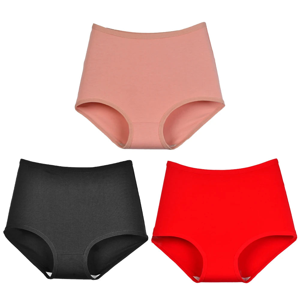 High Waist Panties - Breathable Cotton Briefs | Plus Size Seamless Underwear XL-6XL - ZOOMNSTORE