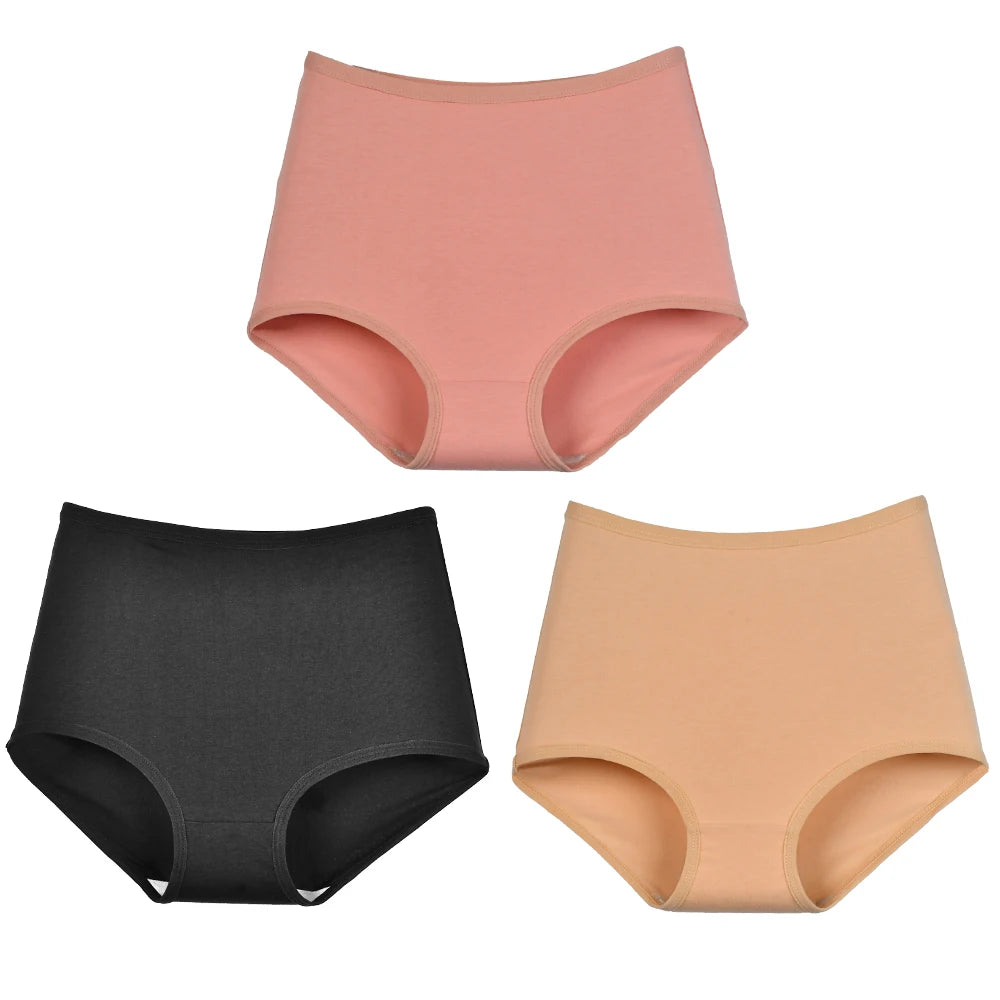 High Waist Panties - Breathable Cotton Briefs | Plus Size Seamless Underwear XL-6XL - ZOOMNSTORE
