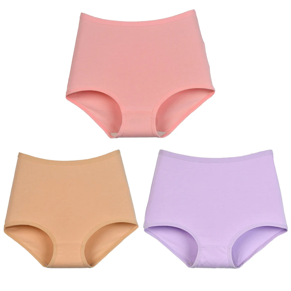 High Waist Panties - Breathable Cotton Briefs | Plus Size Seamless Underwear XL-6XL - ZOOMNSTORE
