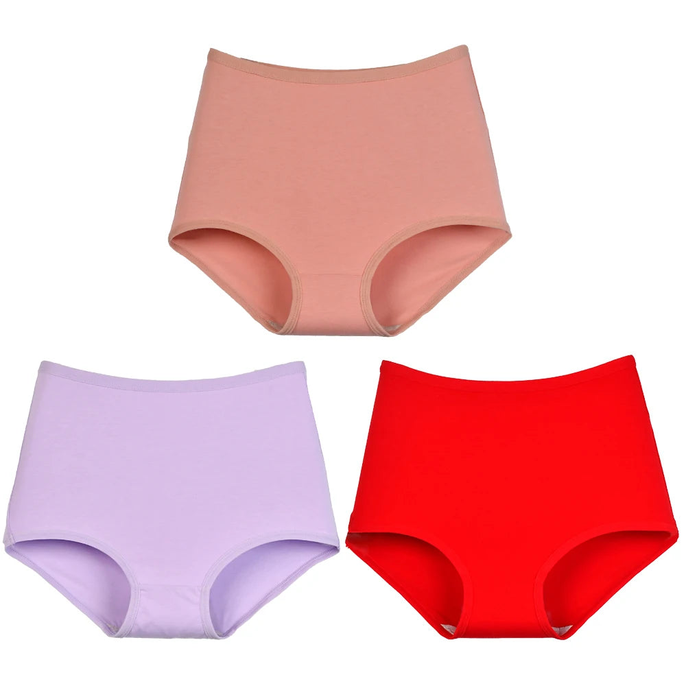 High Waist Panties - Breathable Cotton Briefs | Plus Size Seamless Underwear XL-6XL - ZOOMNSTORE