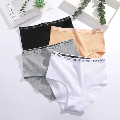 High Waist Panties - Cotton Briefs Set | Plus Size Breathable Lingerie for Women - ZOOMNSTORE