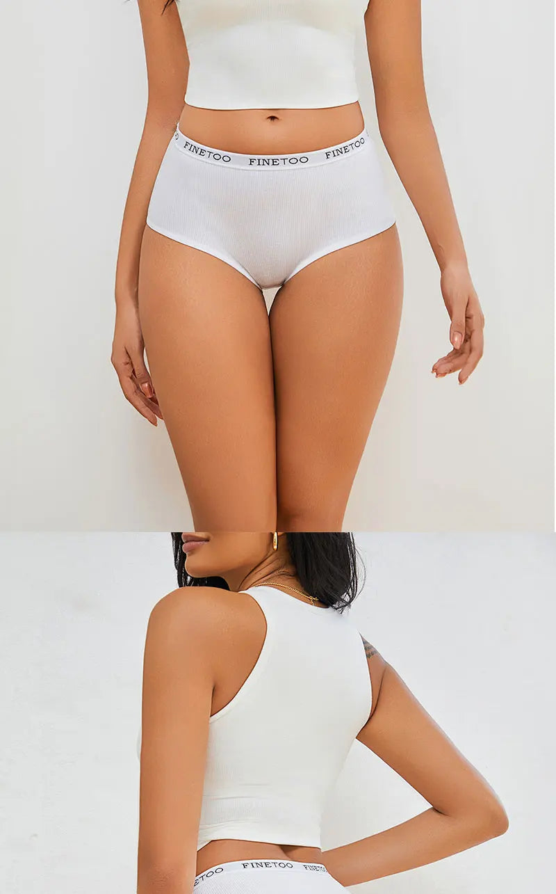 High Waist Panties - Cotton Briefs Set | Plus Size Breathable Lingerie for Women - ZOOMNSTORE