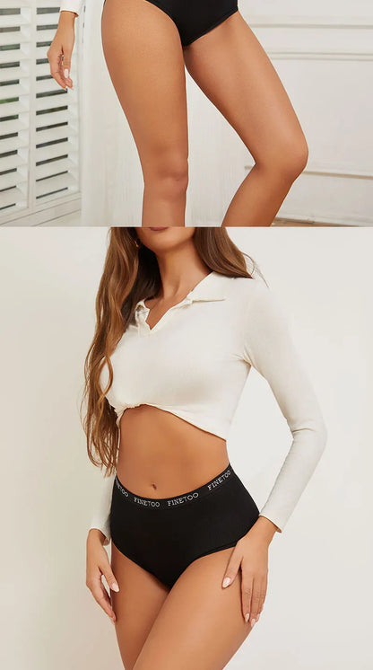 High Waist Panties - Cotton Briefs Set | Plus Size Breathable Lingerie for Women - ZOOMNSTORE