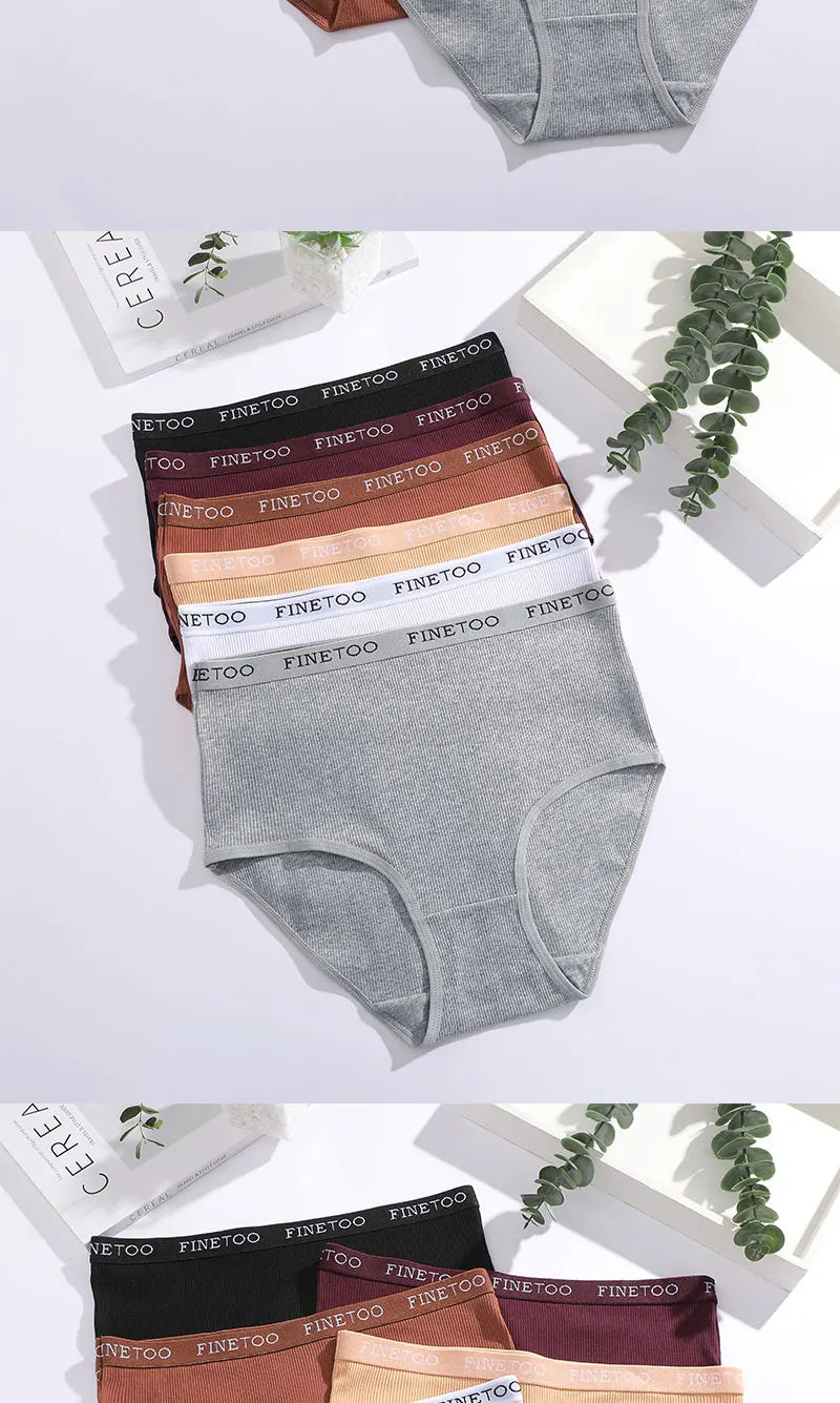 High Waist Panties - Cotton Briefs Set | Plus Size Breathable Lingerie for Women - ZOOMNSTORE